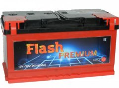 Аккумулятор FLASH PREMIUM 100 Ач - 900 А (ЕАЗ) (353х175х190)
