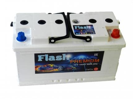 Аккумулятор FLASH PREMIUM 100 Ач - 900 А обр. (353х175х190)