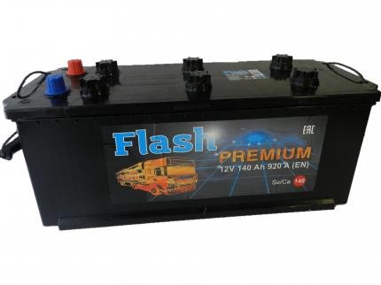 Аккумулятор FLASH PREMIUM 140 Ач - 920 А евро.пол. (513х189х220)