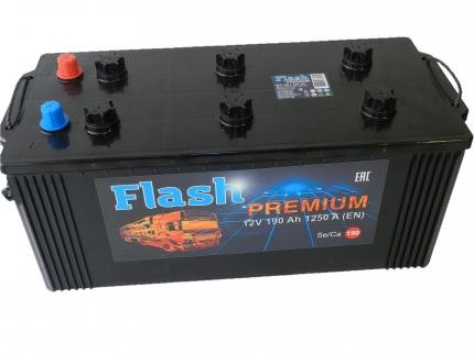 Аккумулятор FLASH PREMIUM 190 Ач - 1300 А евро.конус (513х223х223)