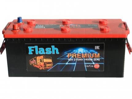 Аккумулятор FLASH PREMIUM 210 Ач- 1400 А конус (ЕАЗ) евро (513х223х223)