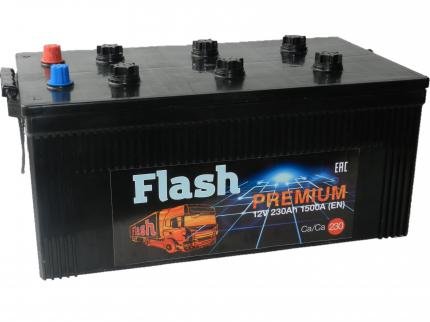 Аккумулятор FLASH PREMIUM 230 Ач - 1500 А евро (518*276*242)