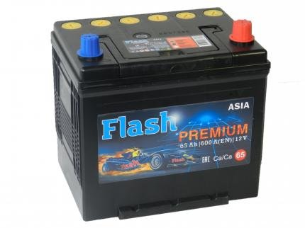 Аккумулятор FLASH PREMIUM Asia 65 Ач -600 Аобр. Азия (230х173х225)