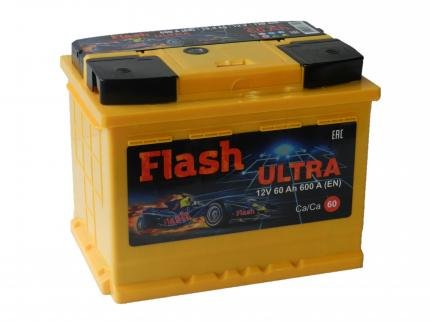 Аккумулятор FLASH ULTRA 60 Ач- 600 А 242х175х190