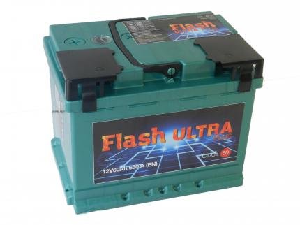 Аккумулятор FLASH ULTRA PLUS 60 Ач-630А обрат. 242х175х190