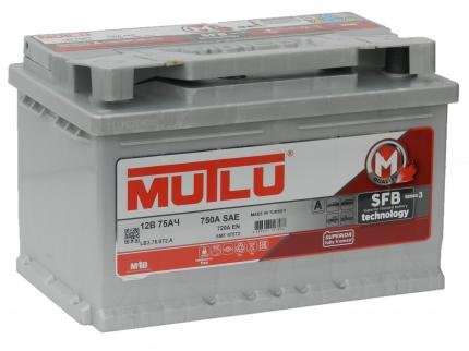 Аккумулятор MUTLU 75 Ач-720 SILVER обрат. (278x175x190)