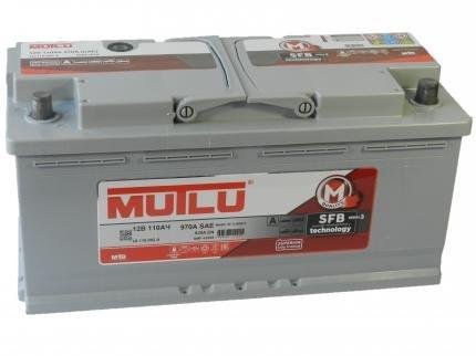 Аккумулятор MUTLU 110 Ач -920 Silver обр.(393x175x175)