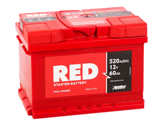 Аккумулятор RED technolgy 60 Ач-520 А обр.низ.инд.(242х175х175)