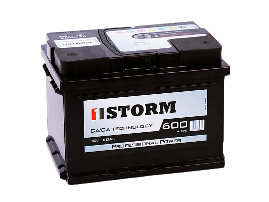 Аккумулятор STORM Power 60 Ач-600 А (242х175х190)