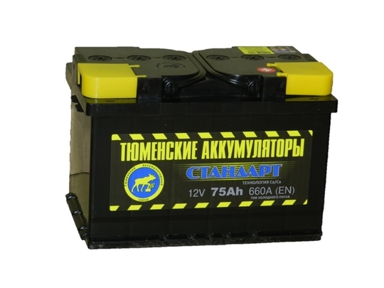 Аккумулятор Тюмень 75 Ач -660 обр. (278x175x190)