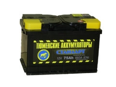 Аккумулятор Тюмень 75 Ач -660 обр. (278x175x190)
