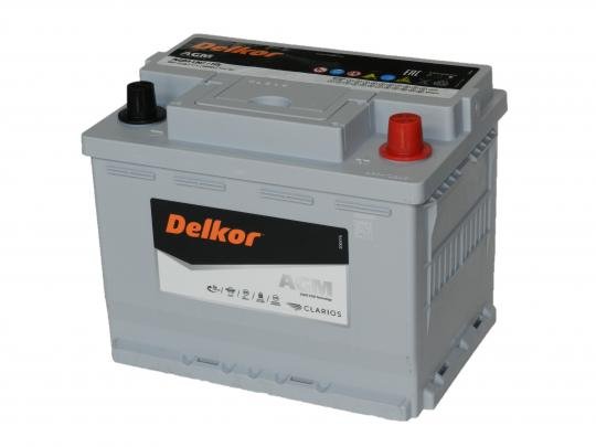 Аккумулятор DELKOR AGM LN2 60 Ач-680 О.П. (242х175х190)