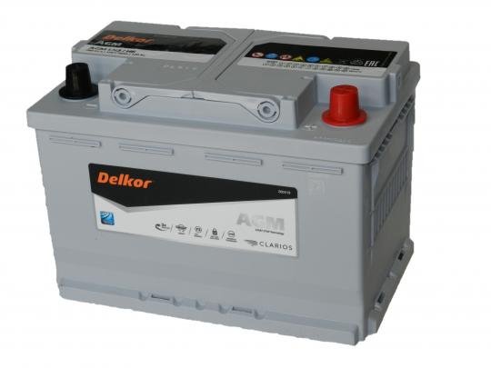 Аккумулятор DELKOR AGM LN3 70 Ач-760 О.П. (278х175х190)