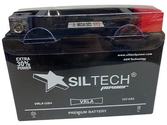 Мото аккумулятор Siltech VRLA 12V4 Ач-60А(1204)(YTX4L-BS) (113х70х85) обр/п