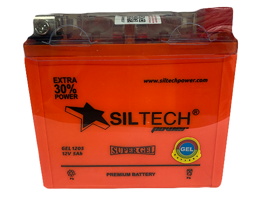 Мото аккумулятор Siltech gel 12V5Aч-80А низ YTX5L-BS 113х68х105 обр/п