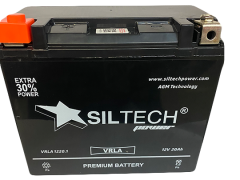 Мото аккумулятор Siltech VRLA 12V20 Ач-270А о.п.(YTX20L-BS)(YTX20-BS) (д175х87х155)