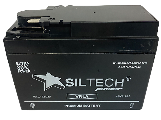 Мото аккумулятор Siltech gel 12V3.5 Aч-50А шир. 114х49х84(YTR4A-BS) обр/п