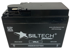 Мото аккумулятор Siltech gel 12V3.5 Aч-50А шир. 114х49х84(YTR4A-BS) обр/п