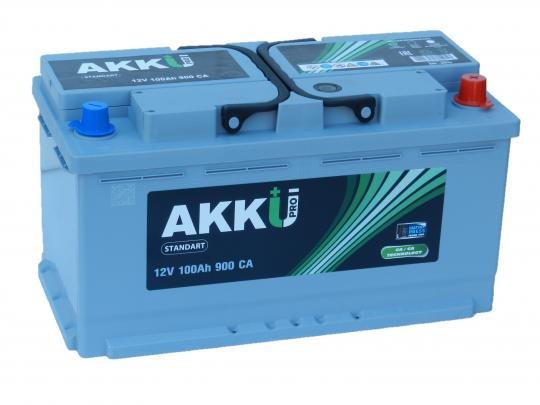 Аккумулятор AKKU STANDART 100 А.ч. - 900A. обр.п. (60016) 353х175х190