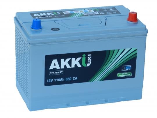 Аккумулятор AKKU STANDART 115 А.ч. - 850A. О.П. (115D31L) 306х173х225