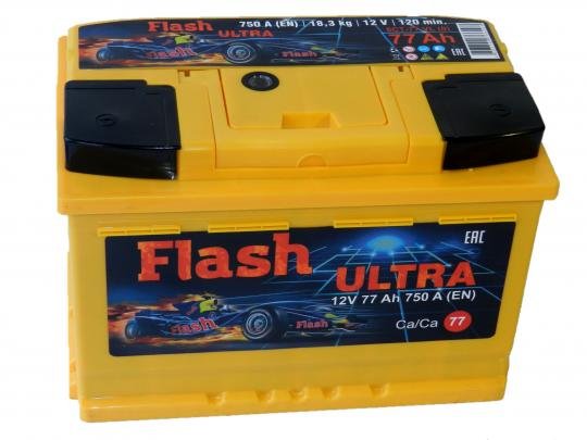 Аккумулятор FLASH ULTRA 77 Ач- 750А обр. (278х175х190)