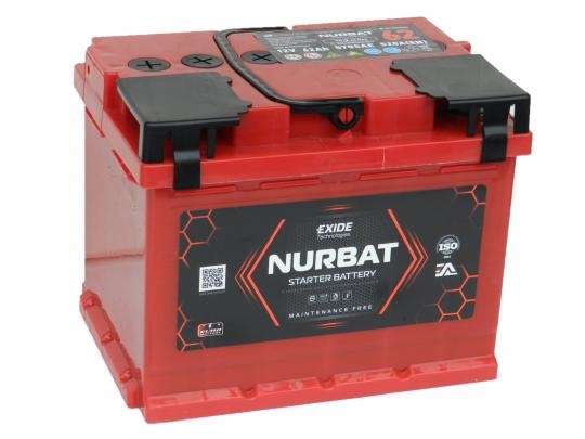 Аккумулятор NURBAT (Exide) 62 А.ч. - 520A. п.п. (242х175х190)