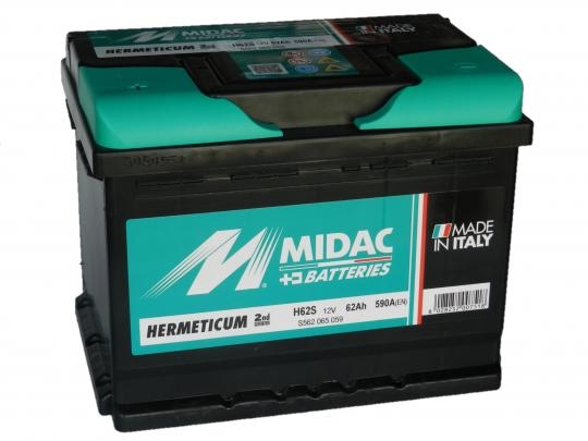 Аккумулятор MIDAC HERMETICUM 62 Ач-590 обр.п. (242х175х190)