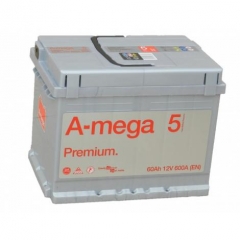 Аккумулятор AMEGA Premium 60 Ач- 600 А О.П. 242х175х190