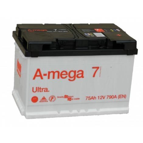 Аккумулятор AMEGA Ultra 75 Ач- 790 А обр.п. 278х175х190