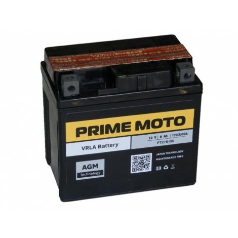 Мото аккумулятор PRIME 12V6А-170A c\з AGM PTZ7S-BS (114х70х108)