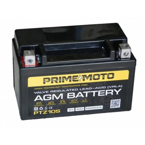 Мото аккумулятор PRIME 12V10А-230A зал AGM PTZ10S (150х86х93)