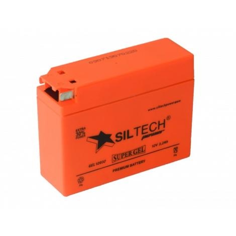 Мото аккумулятор Siltech gel 12V3.2 Aч-45А узк. 114х39х87(GT4B-5) обр.п. клемы вертикальные