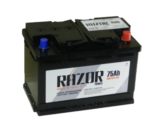 Аккумулятор RAZOR 75 АЧ- 600А обр.п. 278х175х190