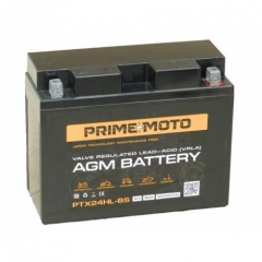 Мото аккумулятор PRIME 12V18А-350A зал. AGM PTX24HL-BS (204х91х159) о.п.