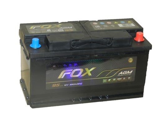 Аккумулятор FOX AGM 95 Ач-850А обр.(353х175х190)