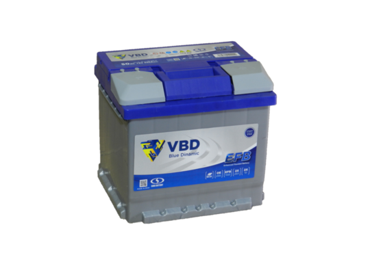 Аккумулятор VBD EFB 50 Ач -550 А обр.R низ.куб (207х175х175)
