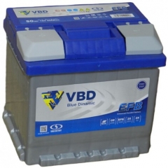 Аккумулятор VBD EFB 50 Ач-550 А L пр. низ.куб (207х175х175)