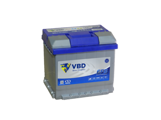 Аккумулятор VBD EFB 50 Ач-550 А L пр. низ.куб (207х175х175)