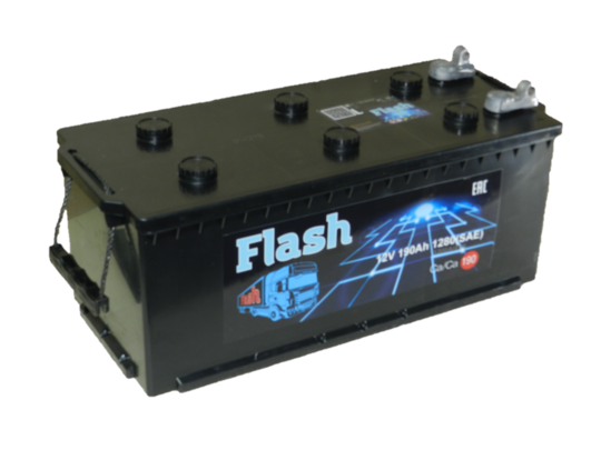 Автомобильный аккумулятор FLASH 190 А/ч рос.болт. (г. Елабуга)