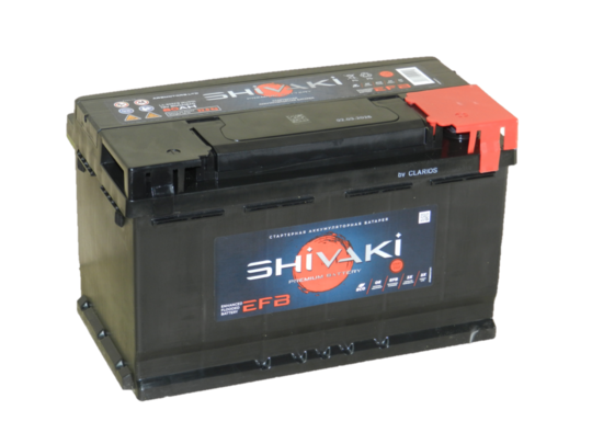 Автомобильный аккумулятор SHIVAKI EFB 80 А/ч обр./п