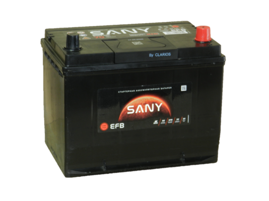 Автомобильный аккумулятор SANY EFB 70 А/ч Обр/п Азия