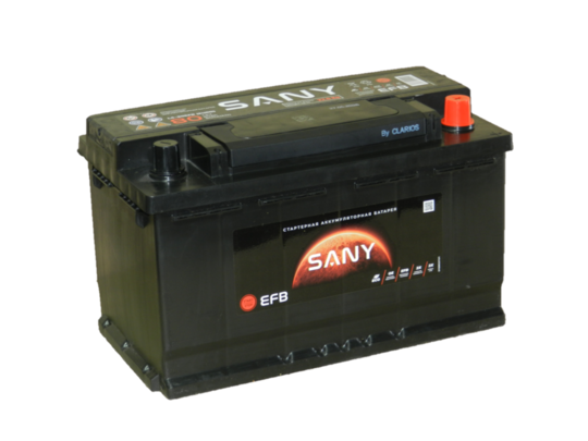 Автомобильный аккумулятор SANY EFB 80 А/ч Обр/п