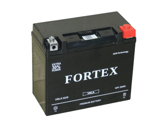 Мото аккумулятор FORTEX 12В 20 А/ч AGM VRLA YTX20L-BS
