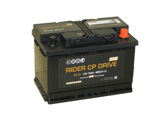 Автомобильный аккумулятор RIDER Drive EFB 70 А/ч обр/п.