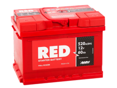 Аккумулятор RED technolgy 60 Ач-520 А обр.низ.инд.(242х175х175)